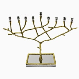 Gold/Nickel Menorah
