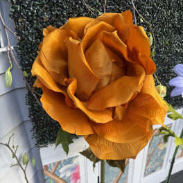 Oversize XL Silk Rose Bloom - Copper