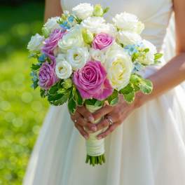 Pink and white bride Bouquet