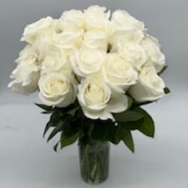2 dozen white roses