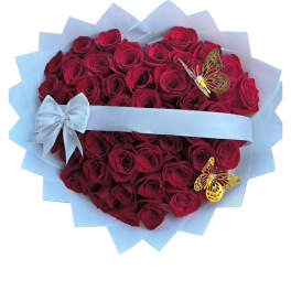 Luxury Red Heart Shape bouquet