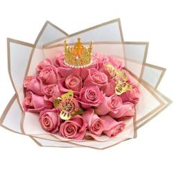 Pink rose with wrap Boquete