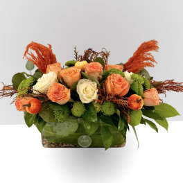 Harvest Glow Centerpiece by The House of Flowers