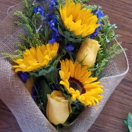 Sapphire and Sunflowers