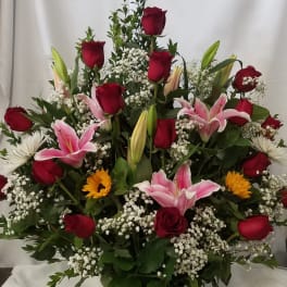 Basket Arrangement Of Roses