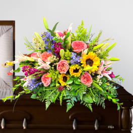 Sincerely loved casket spray