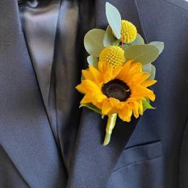 Sunflower boutonnière