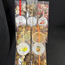 Assorted dried flower gift boxes with ribbon ties