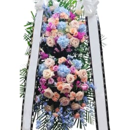 Luxury 2-tier wreath standing spary