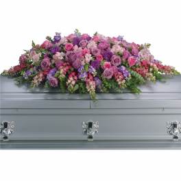 Lavender Tribute Casket Spray