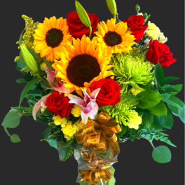 Large spring floral vase centerpiece