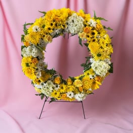 Yellow Sympathy Wreath