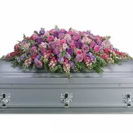 Lavender Tribute Casket Spray