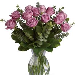 Lavender Wishes - Dozen Premium Lavender Roses
