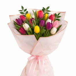 Spring Garden Tulip wrapped Bouque