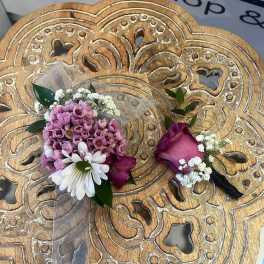 Corsage and Boutonier Purple