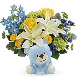 Teleflora's Sunny Cheer Bear Bouquet