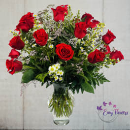 Two Dozen Premium Long Stem Red Roses
