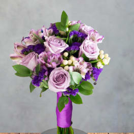 Purple prom bouquet