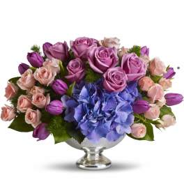 Teleflora's Purple Elegance Centerpiece