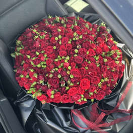 A large bouquet of Spray Roses for a marriage proposal