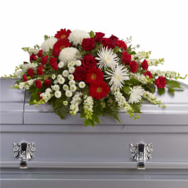 Strength and Wisdom Casket Spray by Teleflora