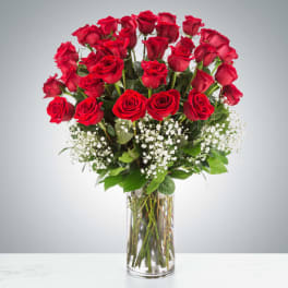 Grandeur Long Stem Rose Arrangement by BloomNation™