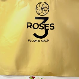 3 roses flower shop.-small arrangement