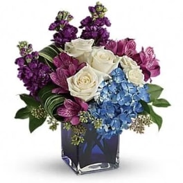 Portrait In Purple Bouquet