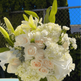 Luxury White Elegance Sympathy Flower Box