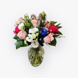 Cherished Bouquet Mixed Roses and Lisianthus Arrangement