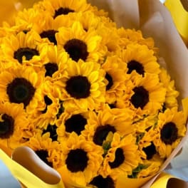 Amber Skies Wrapped Bouquet