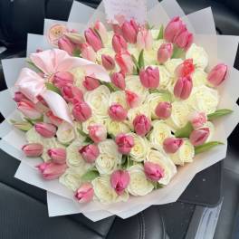 50 roses & tulips