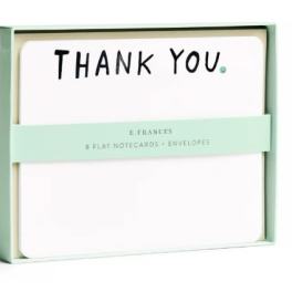 Boxed thank-you note cards with envelopes
