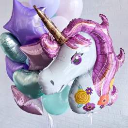 Pink Unicorn Balloon set