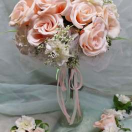 Pretty in Peach Bridal Bouquet