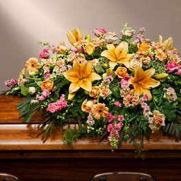 Heavenly Blooms Casket Spray (DB)
