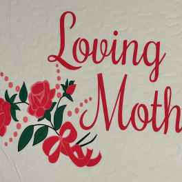 Pink floral Mother's Day graphic with roses and leaves