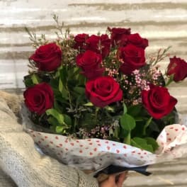 1 dz wrapped roses any color