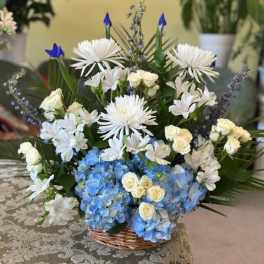 Basket of Blue & White