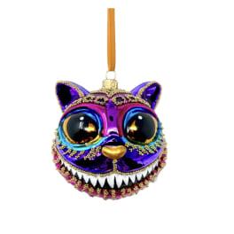 Cheshire Cat Ornament - Purple