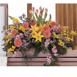 TF199-7 Blooming Glory Casket Spray