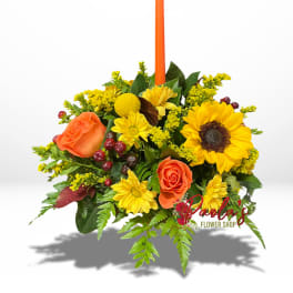 Thanksgiving Centerpiece with Candle