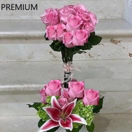 Pink Rose Topiary