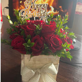 Roses in a Box- Happy Birthday