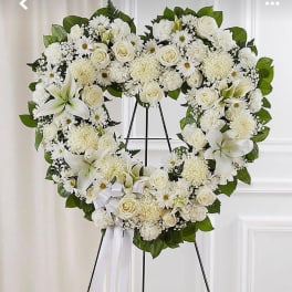 White Full Heart