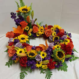 Autumn Burst Urn Wreath