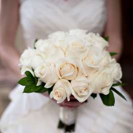 White Rose bride bouquet