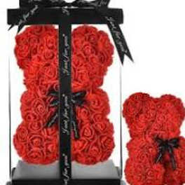 10 inch Red rose teddy