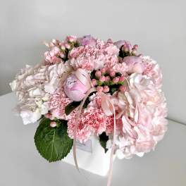Blush Peonies Bloom Vase